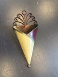 Decorative metal wall vase
