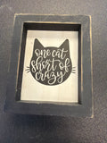 One Cat Short sign