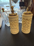 Vintage Italian salt shaker and pepper mill