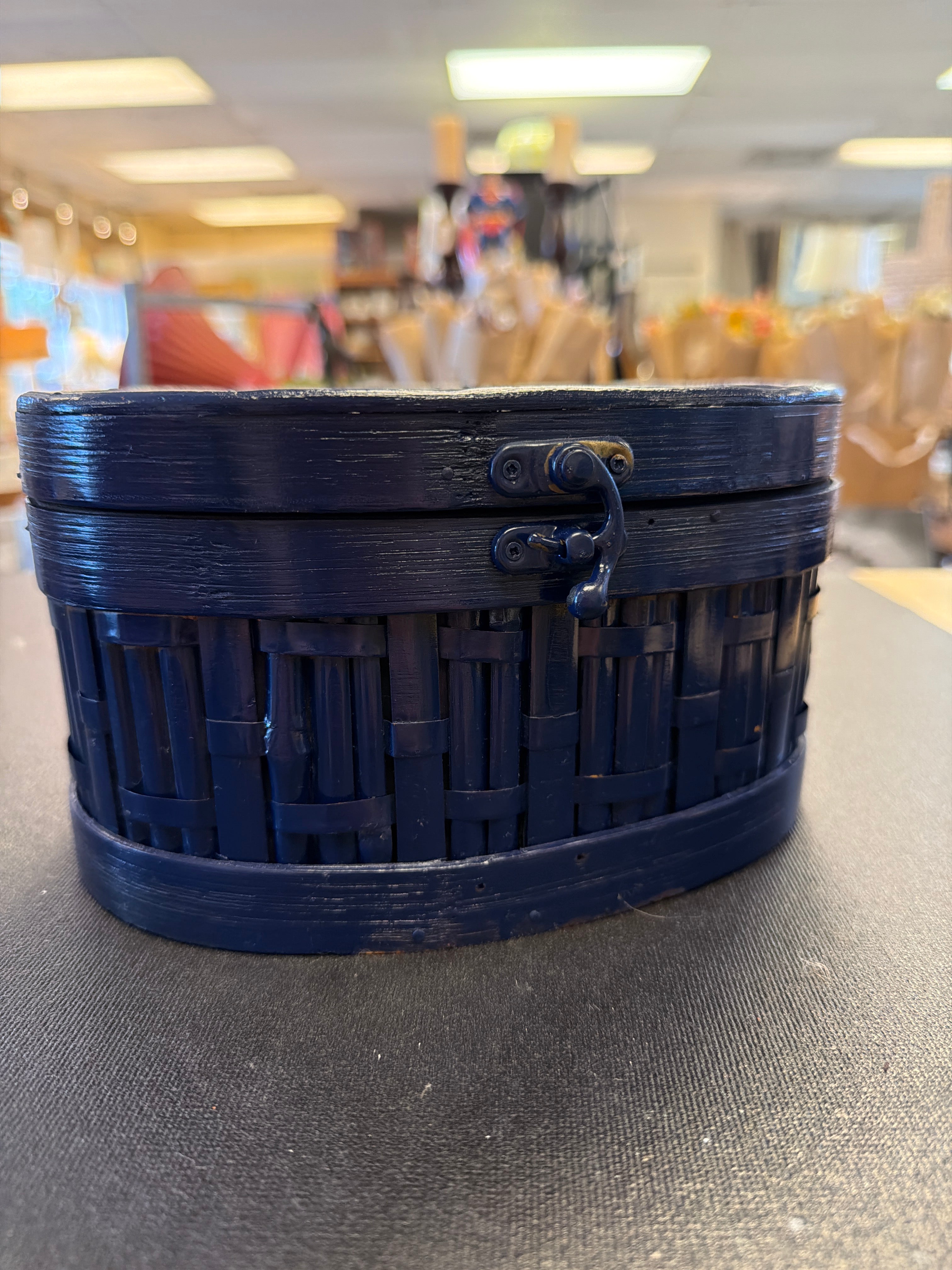 Blue Bamboo Treasure Box
