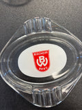 Vintage Bischoff-Bier German brewery glass ashtray