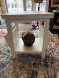 Vintage style bedside table with magazine racks