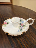 Vintage Lefton porcelain chamberstick candle holder