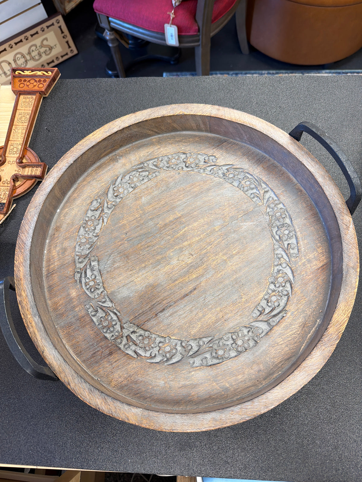 Floral Round Tray