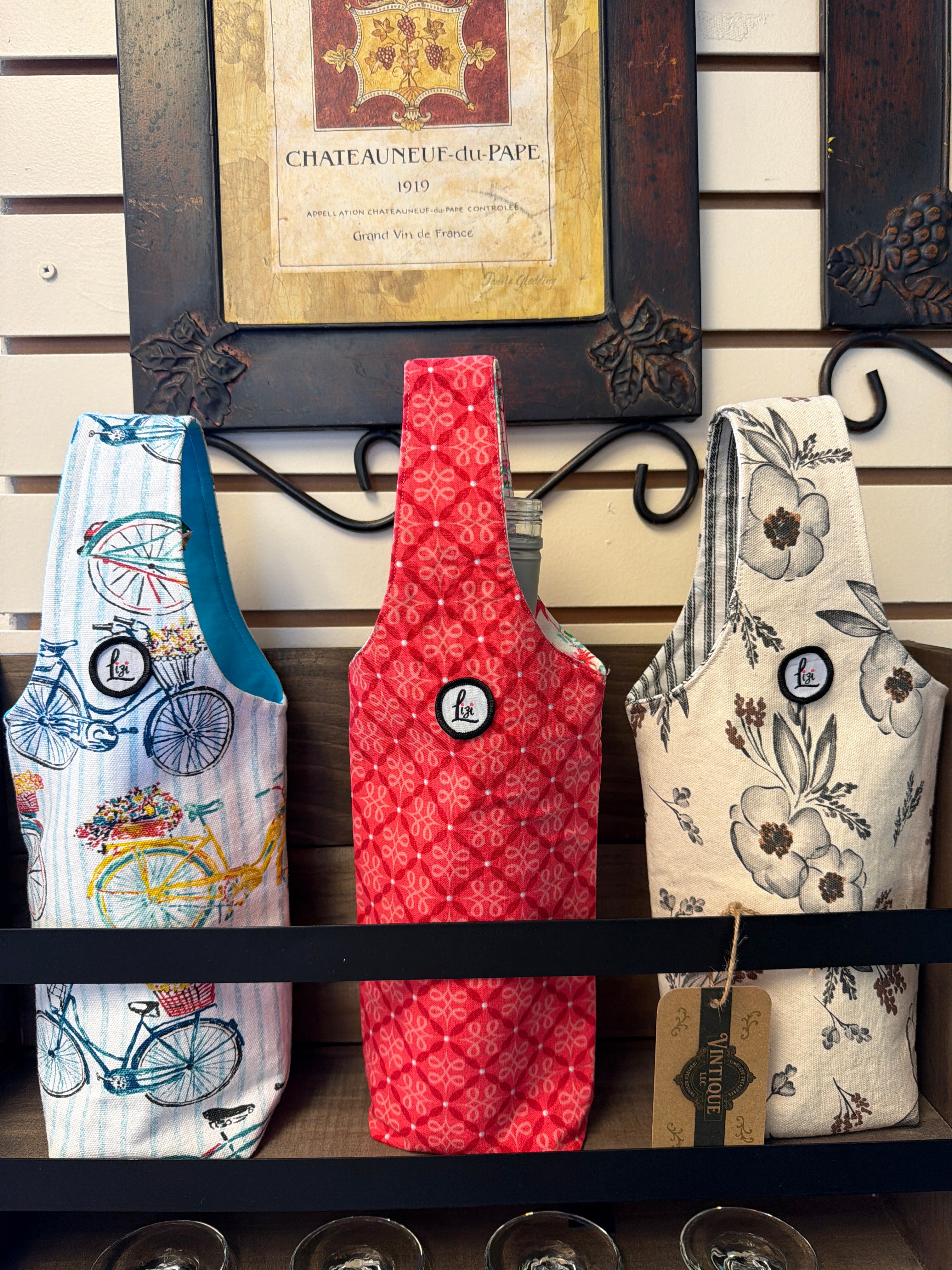 Wine tote by Liz