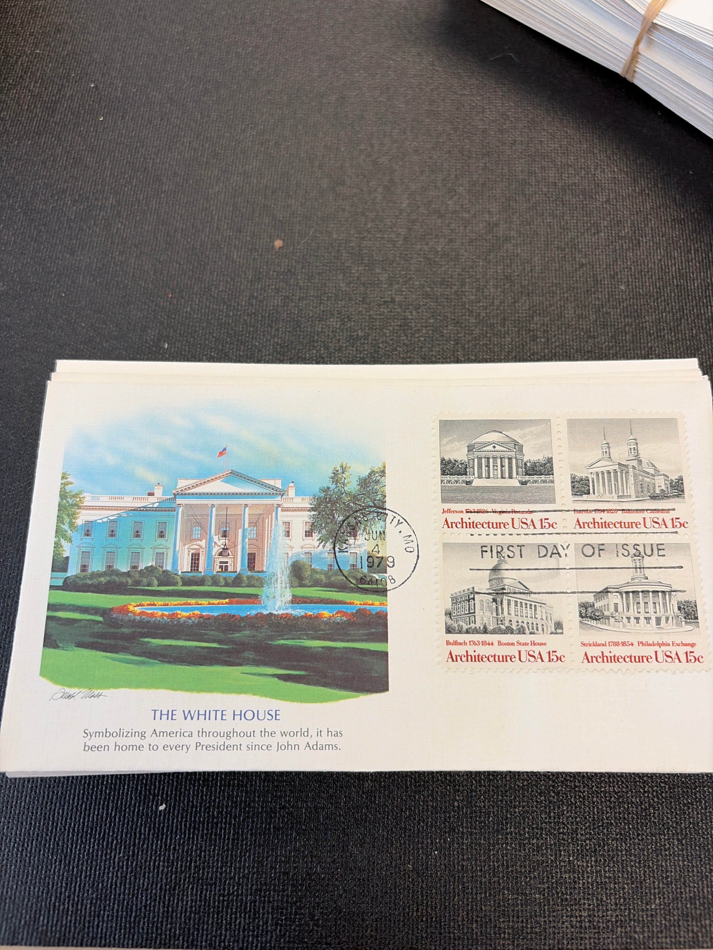 Historical places to visit first edition stamps, and envelopes