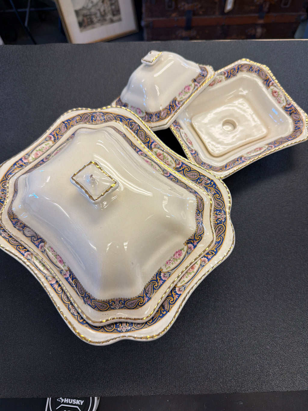 Victorian porcelain serveware set