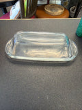 Butter Dish Clear Glass