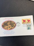 Vignettes of Americana first edition stamps, and envelopes