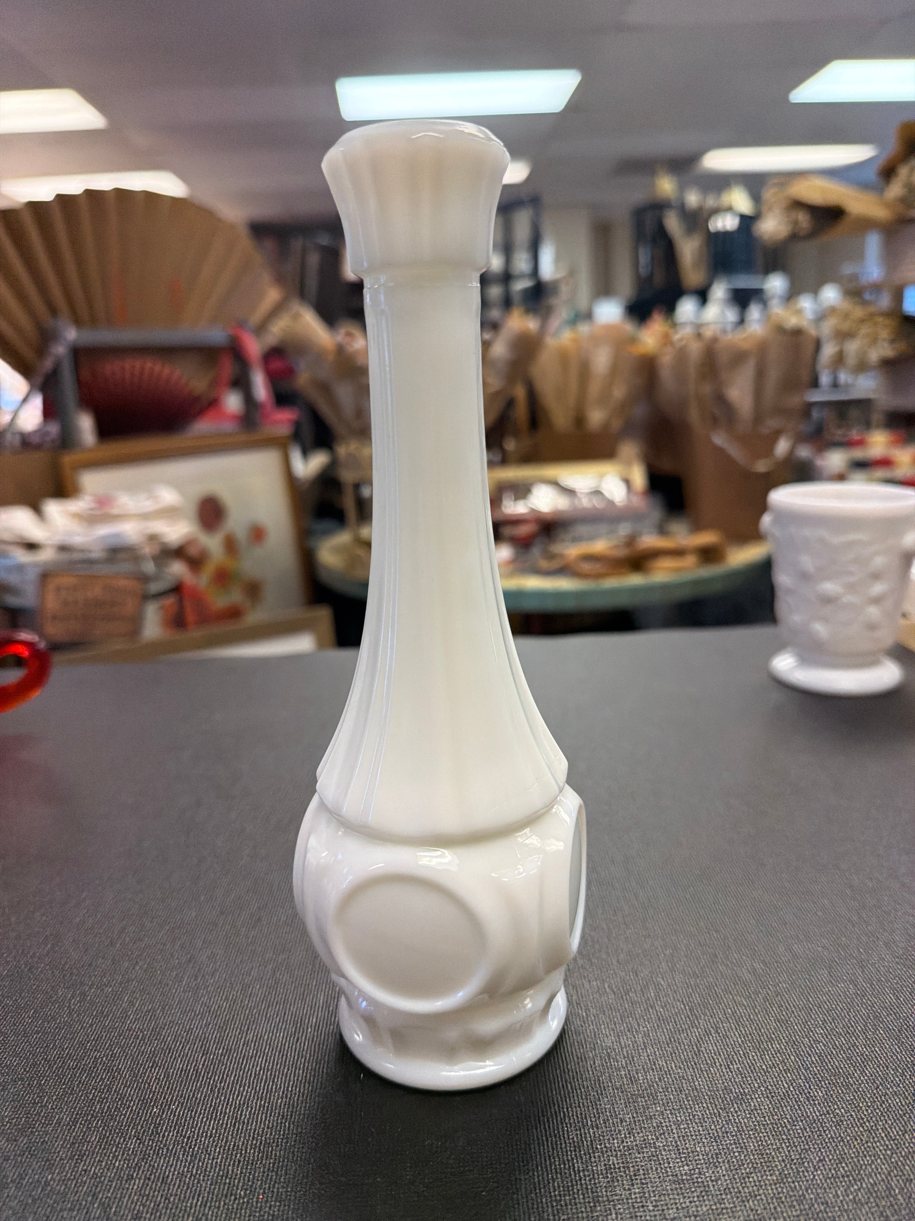 Wheaton milk glass bud vase