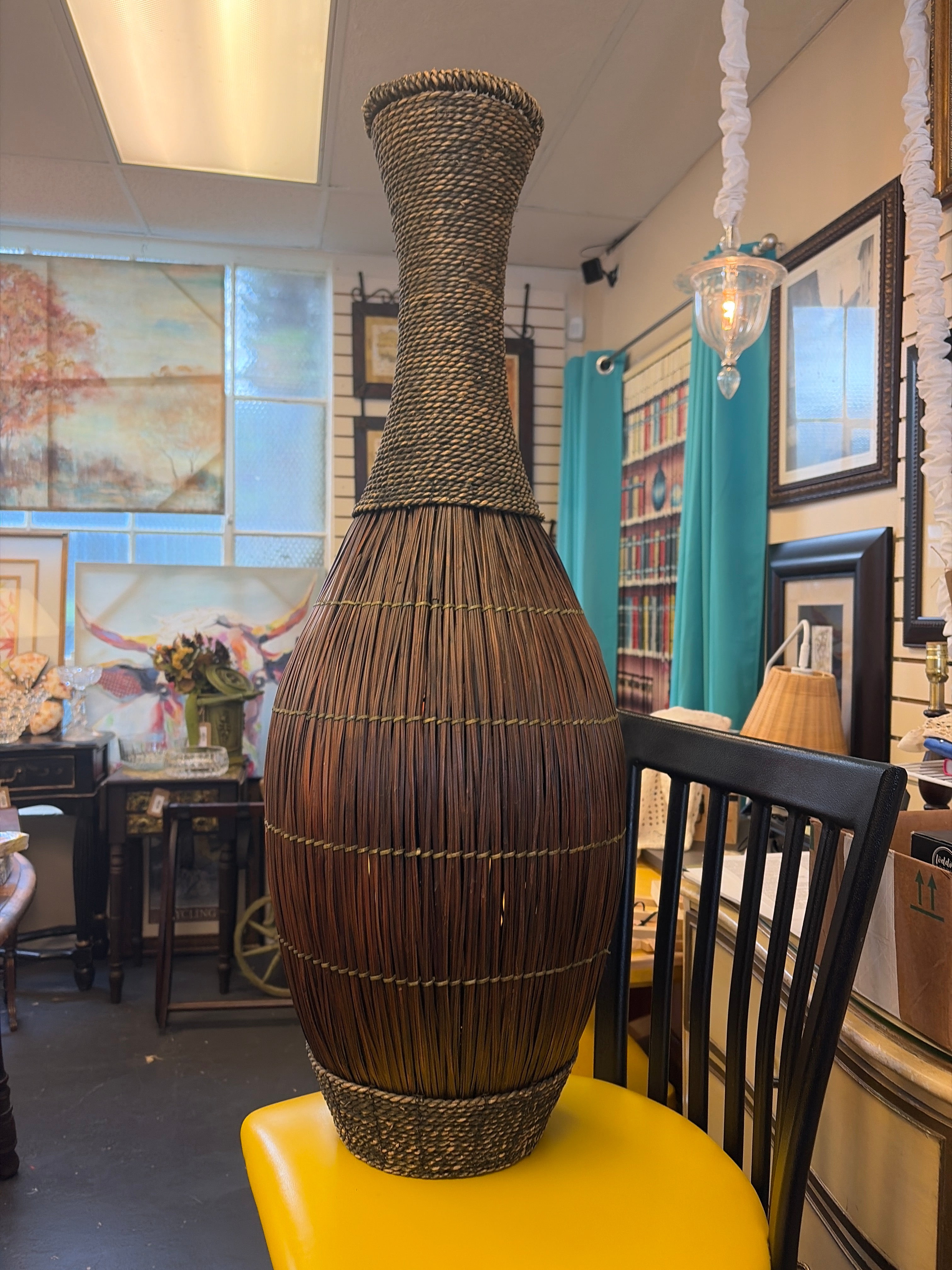Bamboo floor vase
