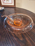 Depression Glass Mayonnaise Bowl and Ladle