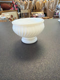Vintage Milk Glass Footed Bowl