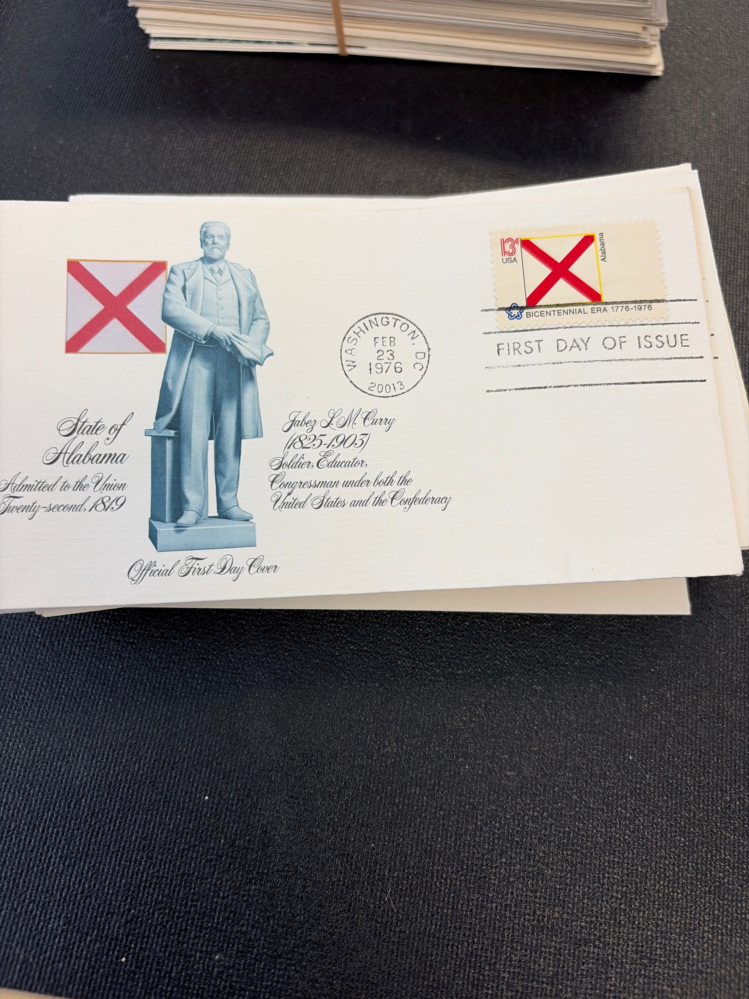 American States first edition stamps, and envelopes