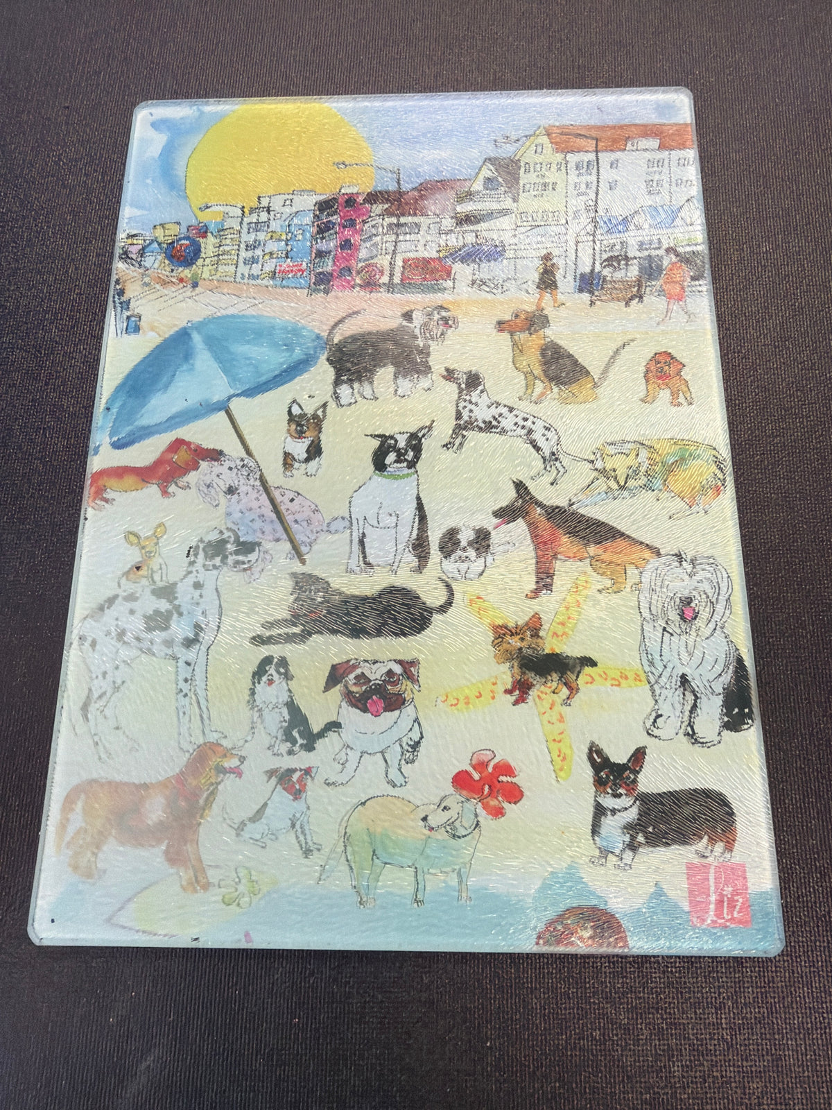 Dog Beach Cutting Board