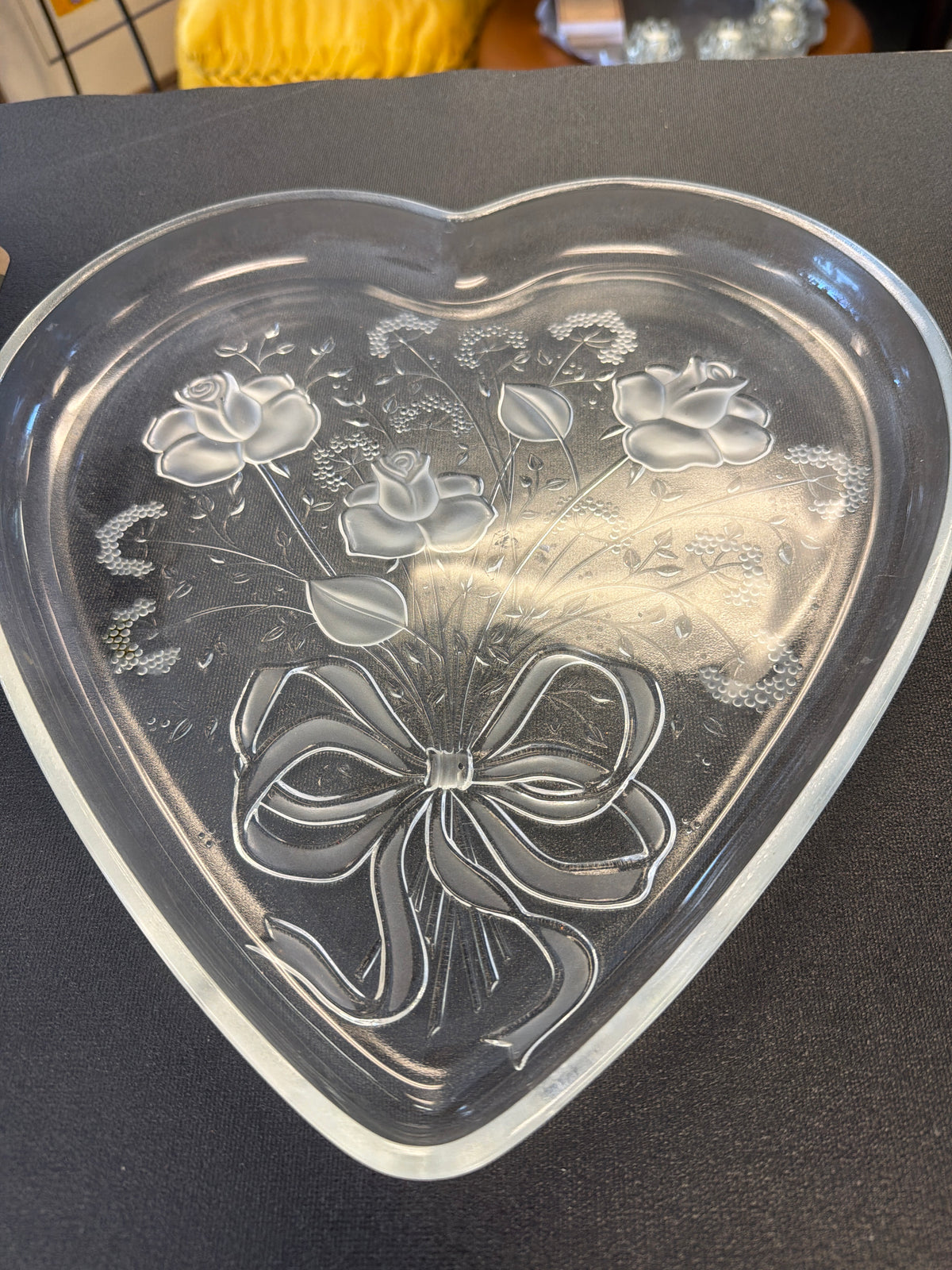 Mikasa Crystal Heart Platter