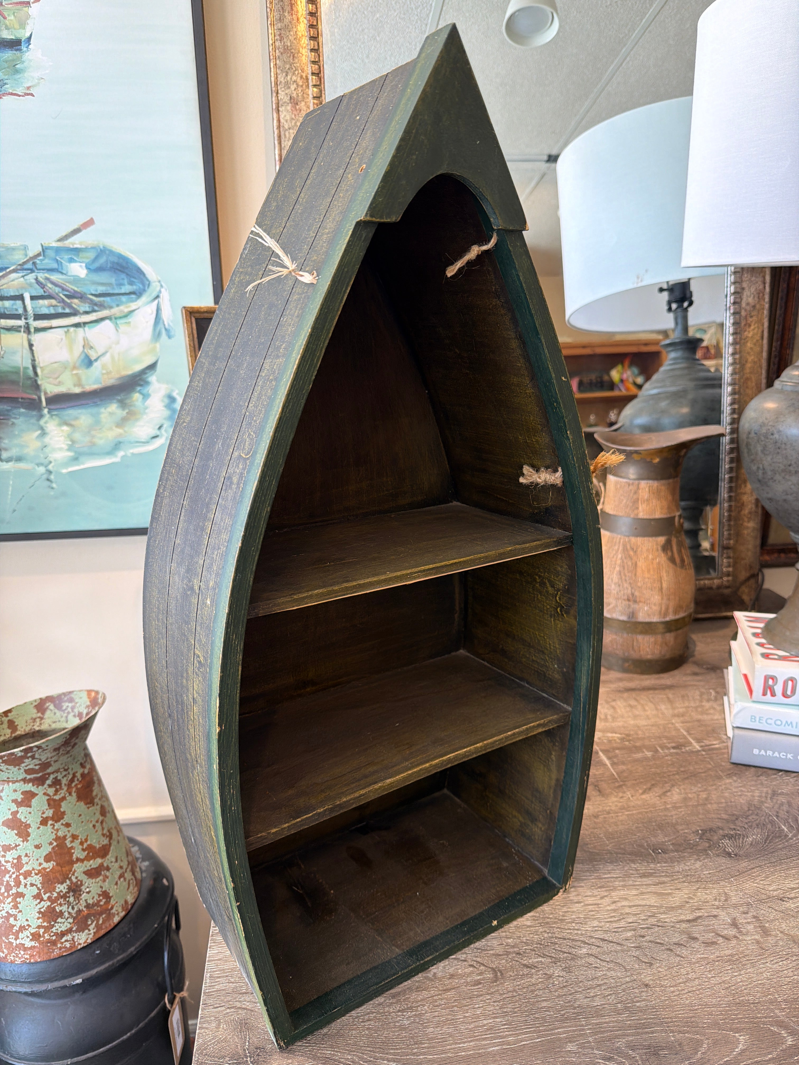 Vintage boat shelf