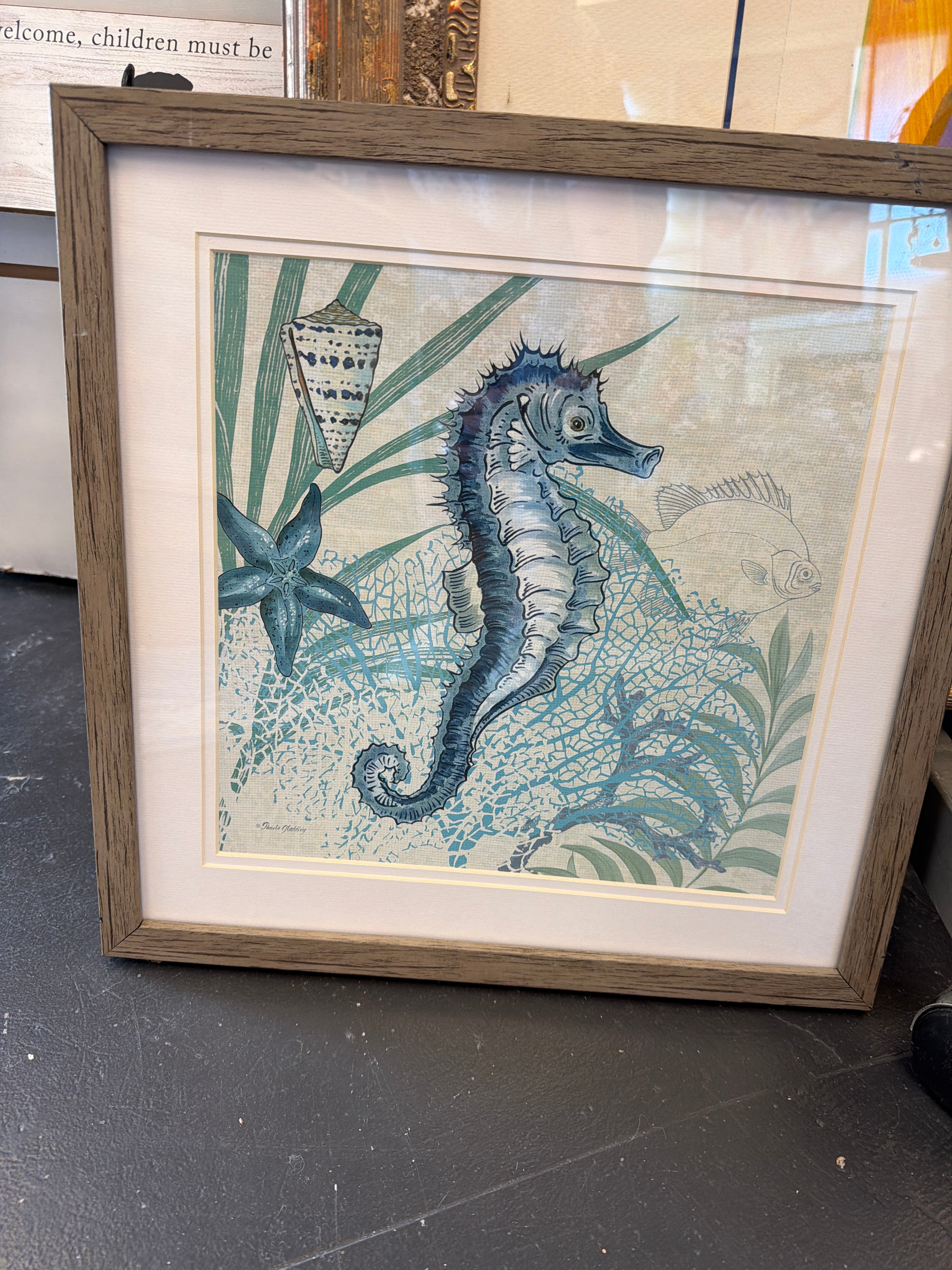 Seahorse print