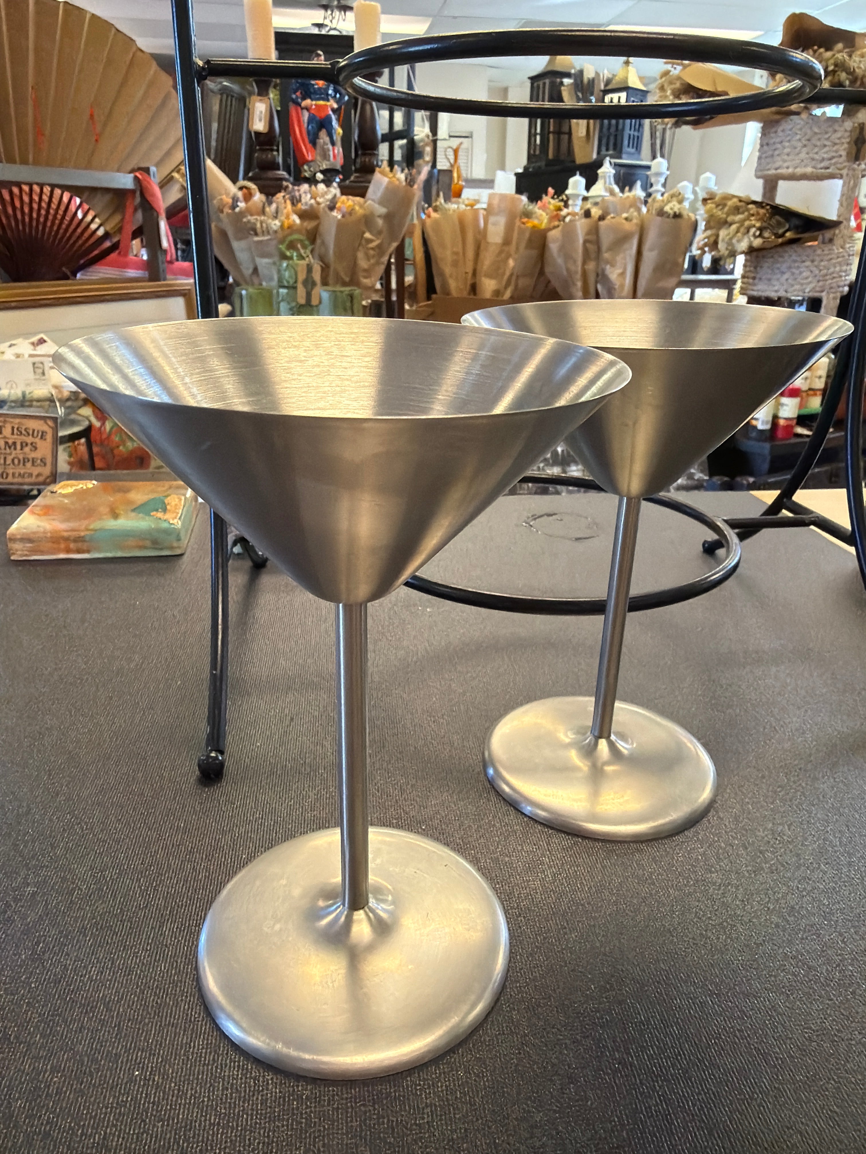 Stainless Martini Glasses (2)