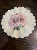 California Cleminsons 3D floral dish / wall plaque