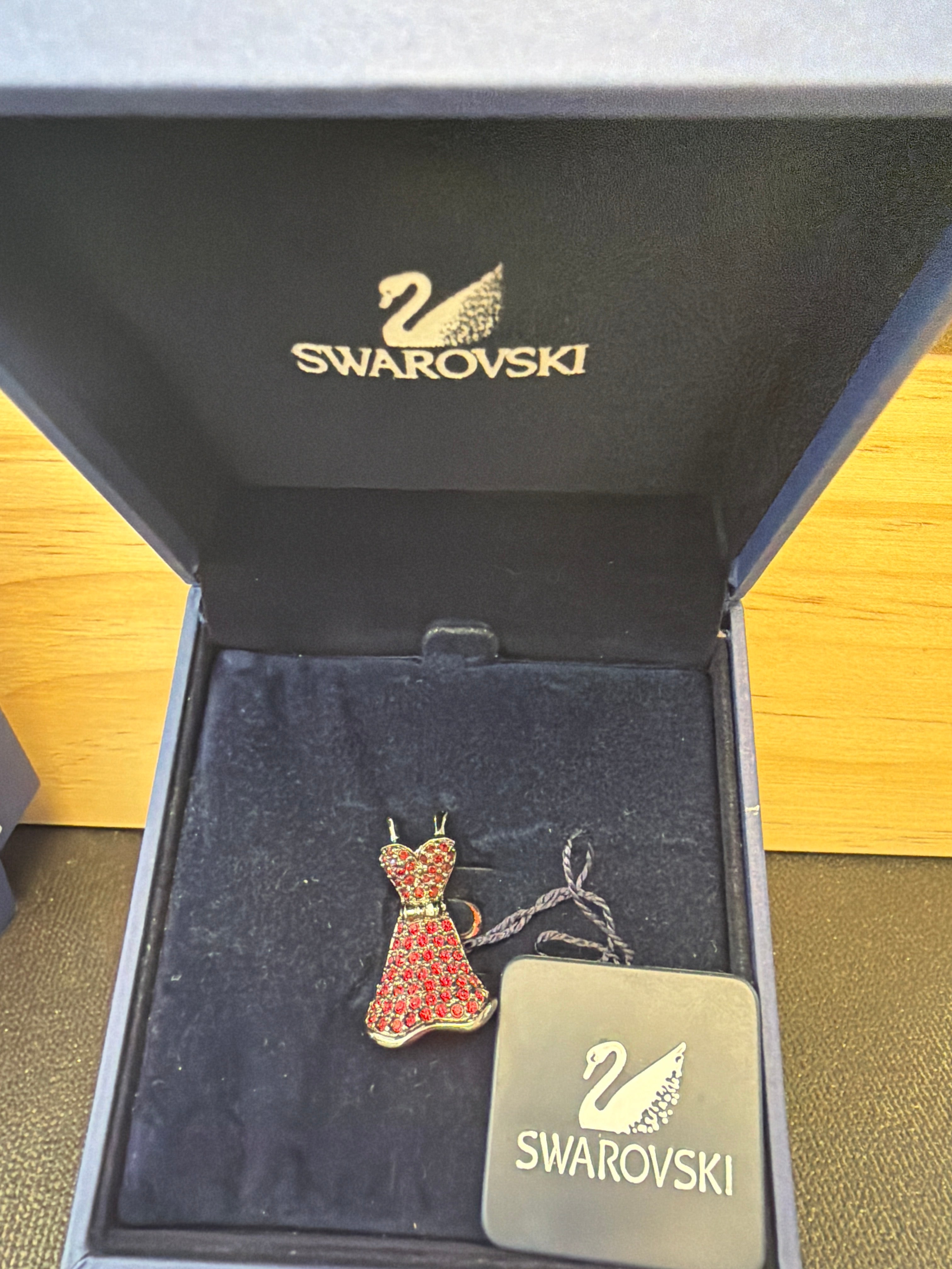 Swarovski Red Dress Pin