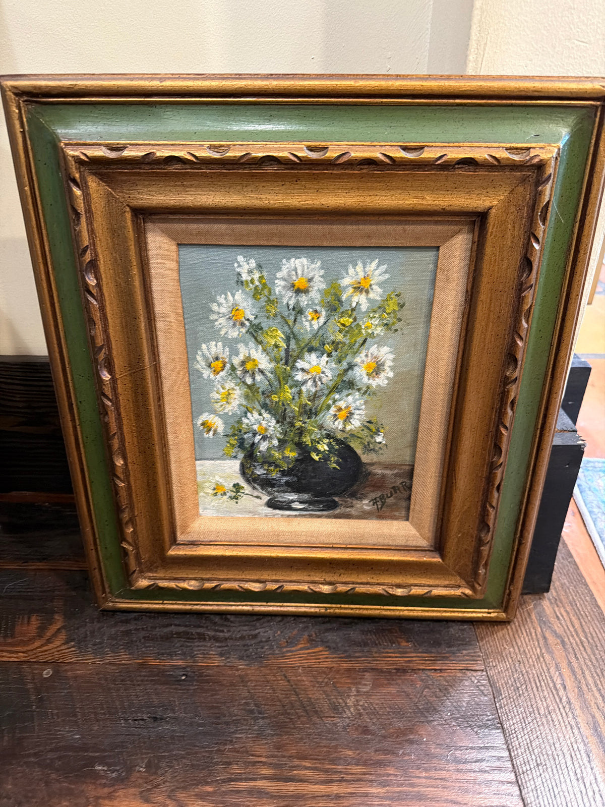 Daisies- Oil on Canvas A. Burr