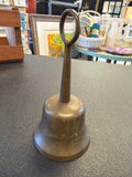 Vintage etched floral brass handheld bell