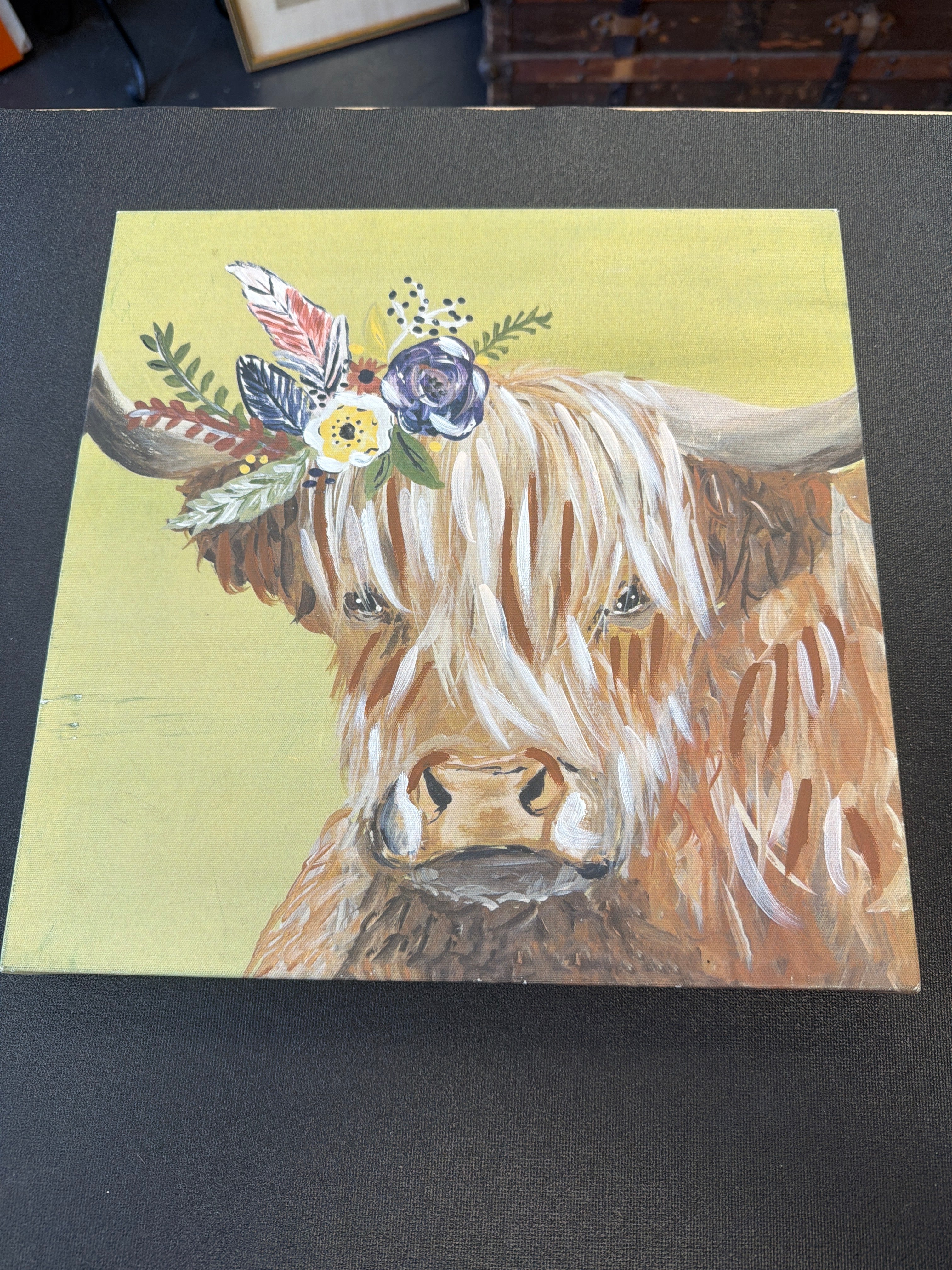 Highland Cow on Canvas
