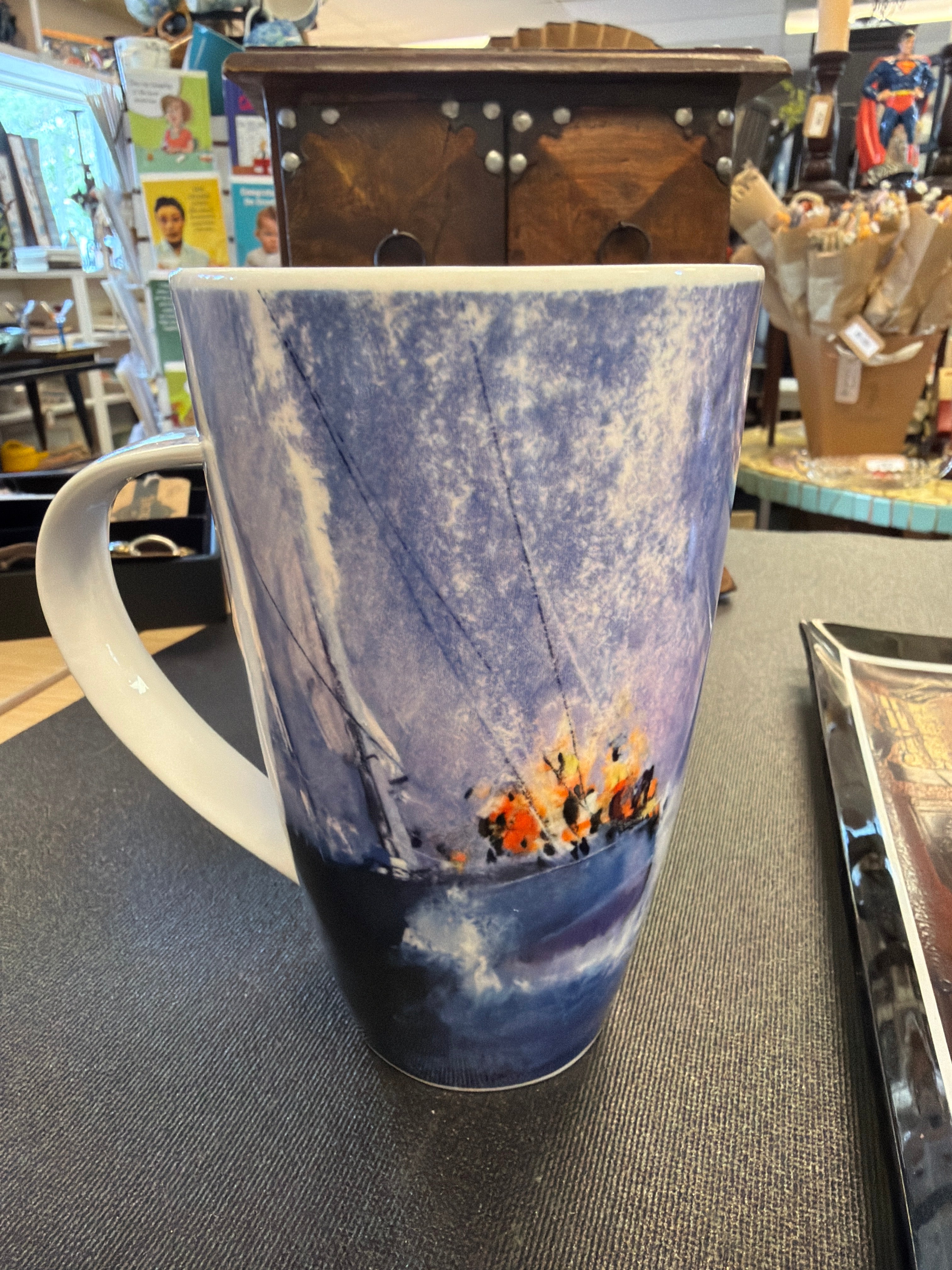 Dunoon bone china mug- "Sea Breeze Purple"