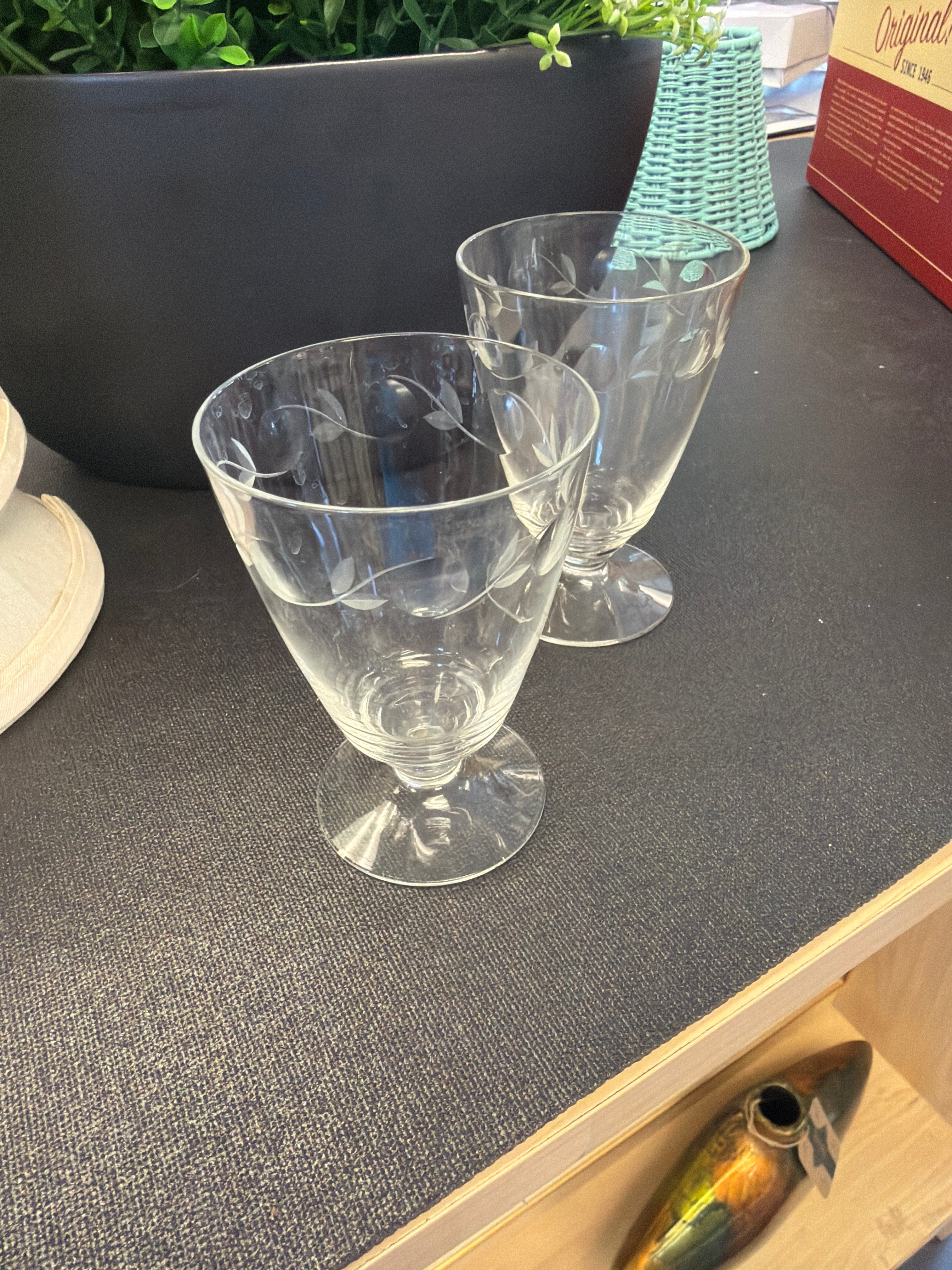 Vintage Etched Glasses