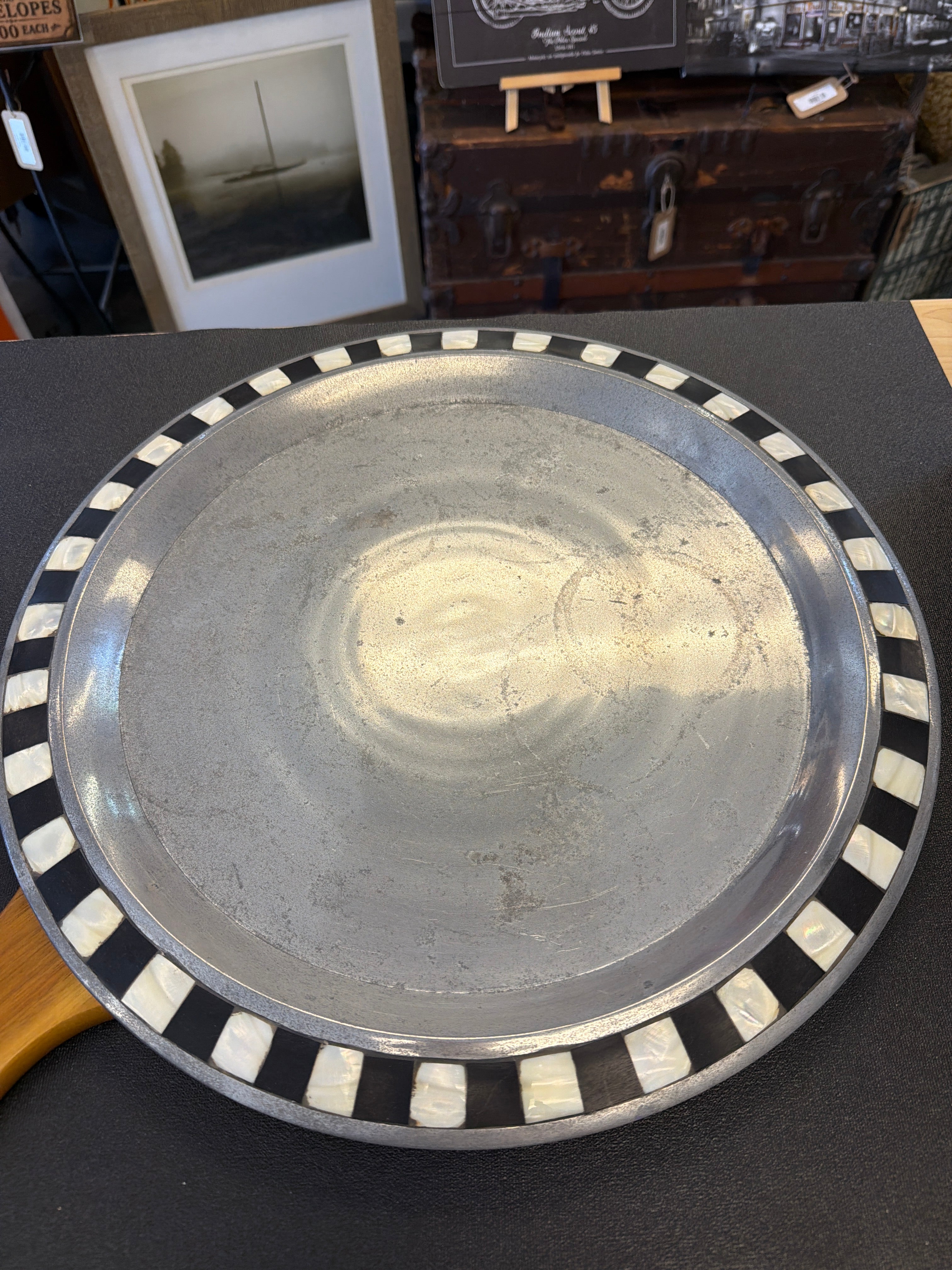 Towle Silversmiths "Midnight Pearl" platter