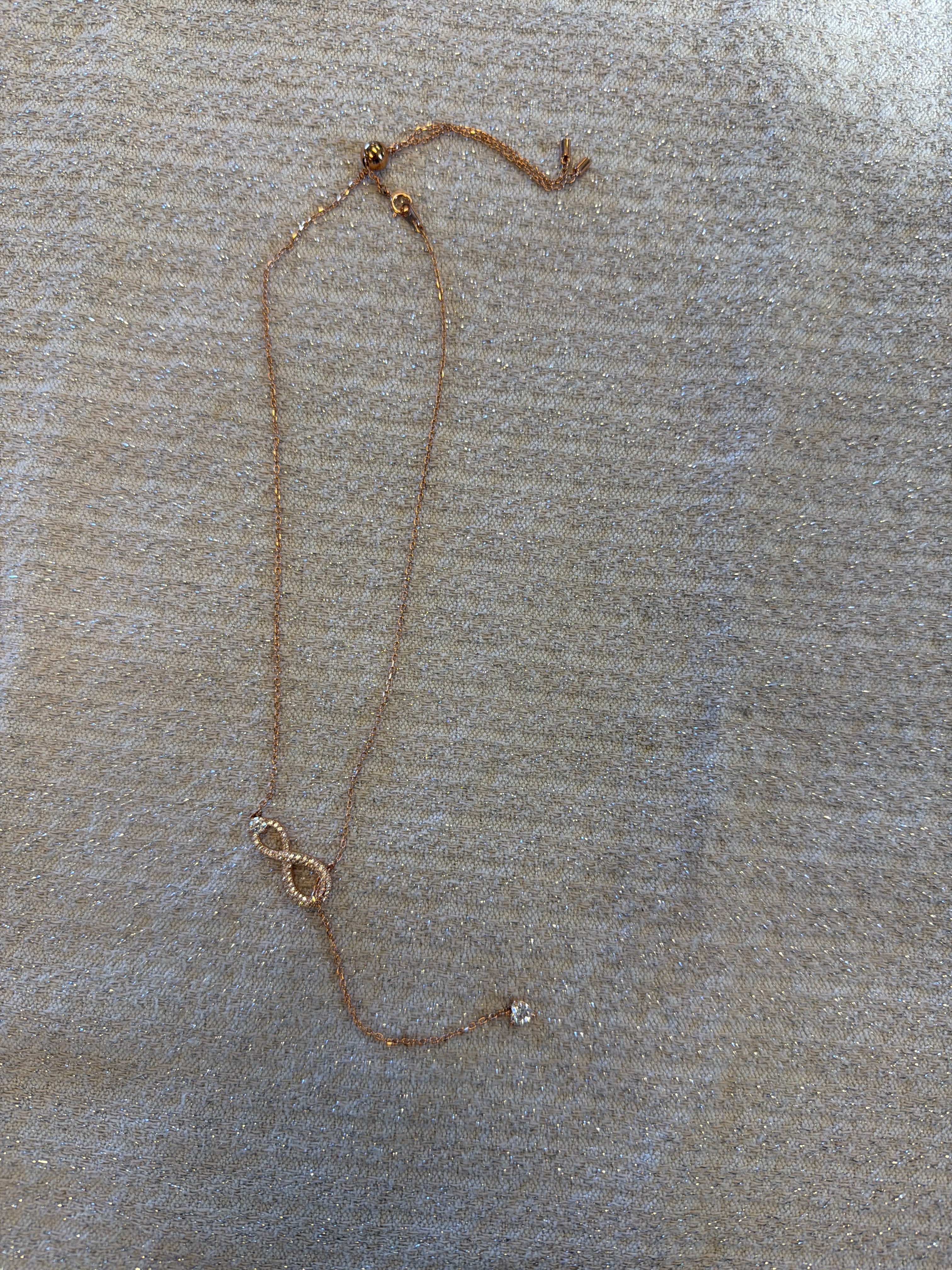Swarovski Rose Gold Infinity necklace