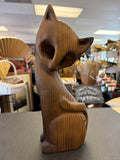 Vintage Witco Mid-Century Modern carved wood cat