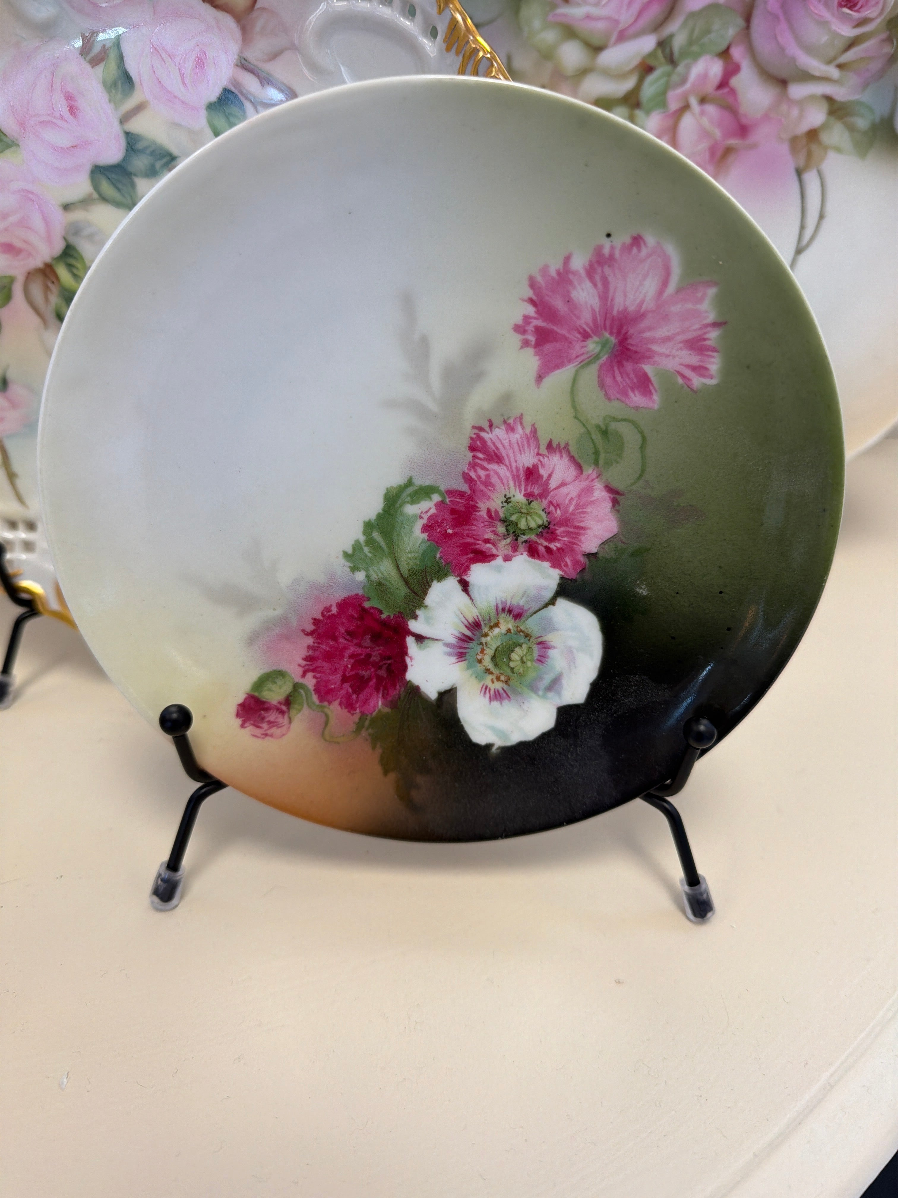 Antique German Poppy Plate