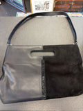 Vintage Swarovski leather and suede handbag