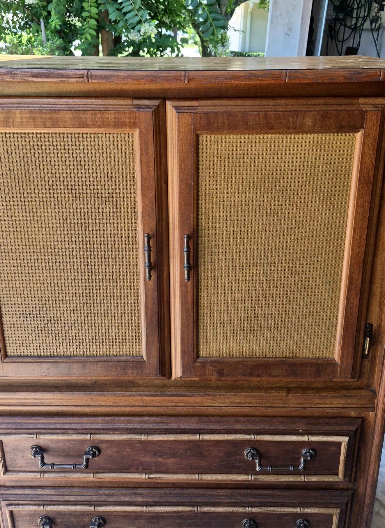 Bamboo Armoire Dresser
