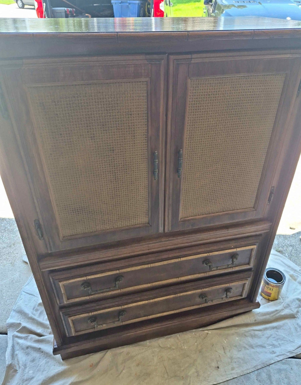 Bamboo Armoire Dresser