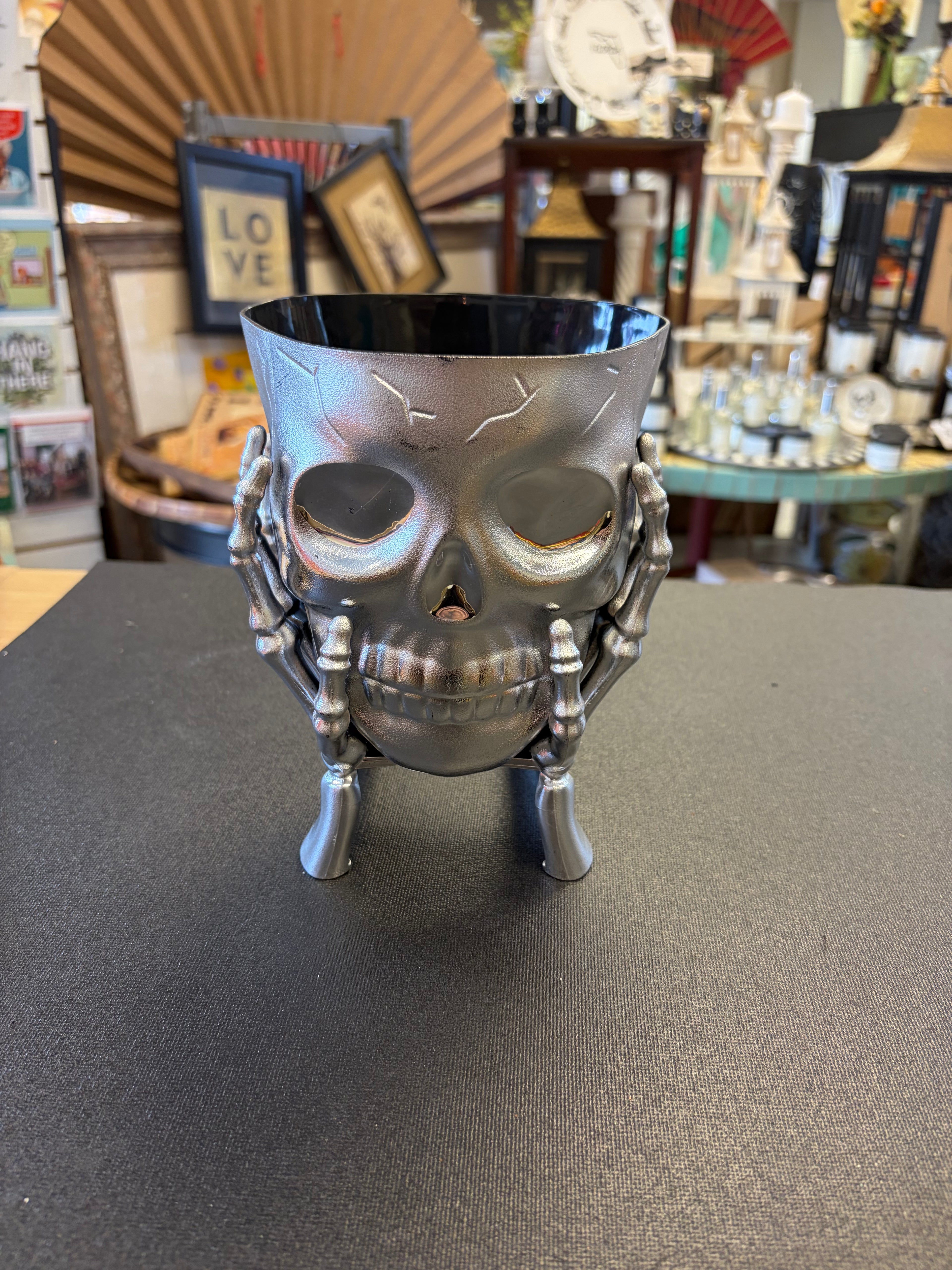 Silver Skull Bowl