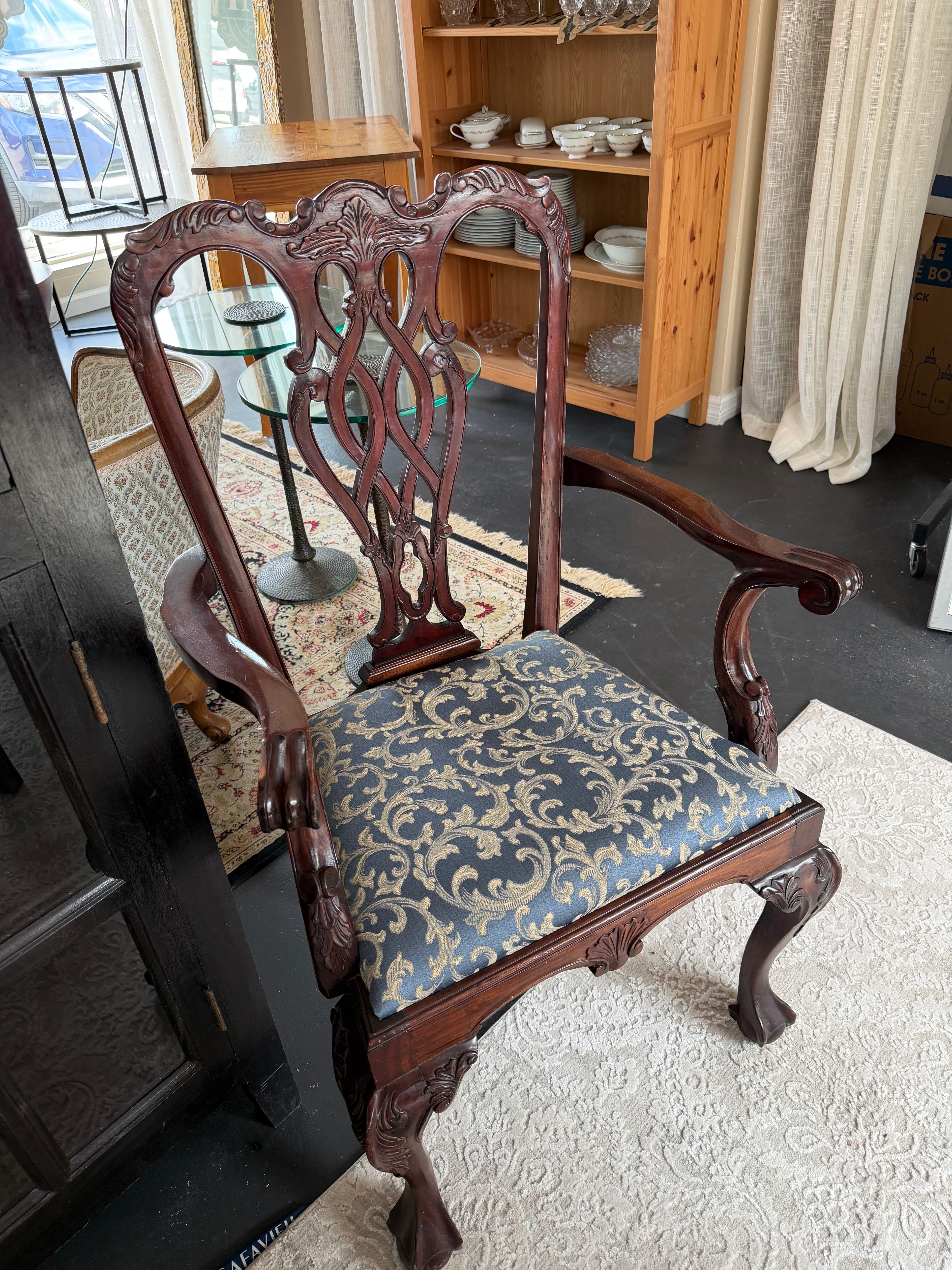 Clawfoot armchair