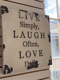 Live Laugh Love sign