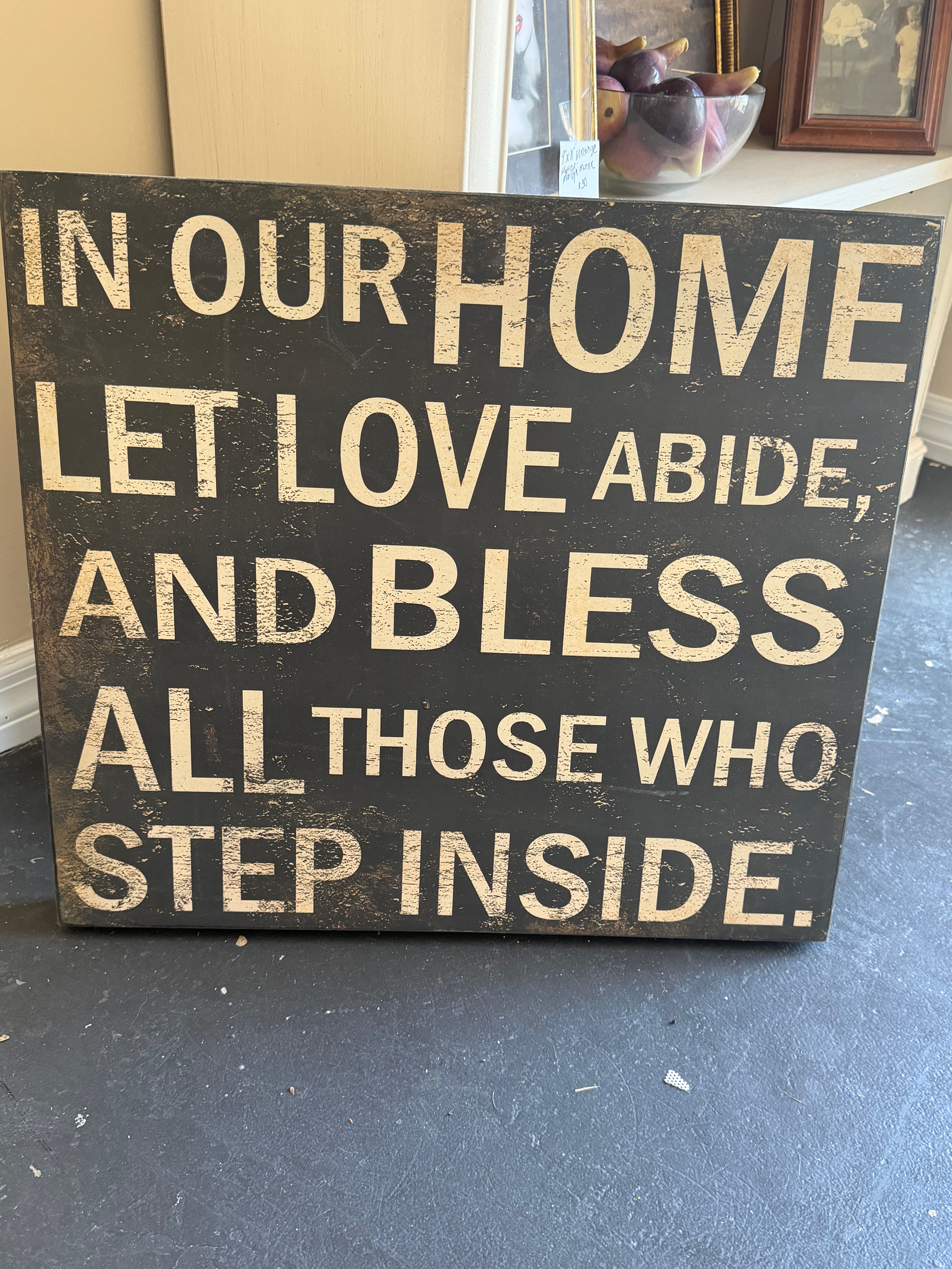 In Our Home sign
