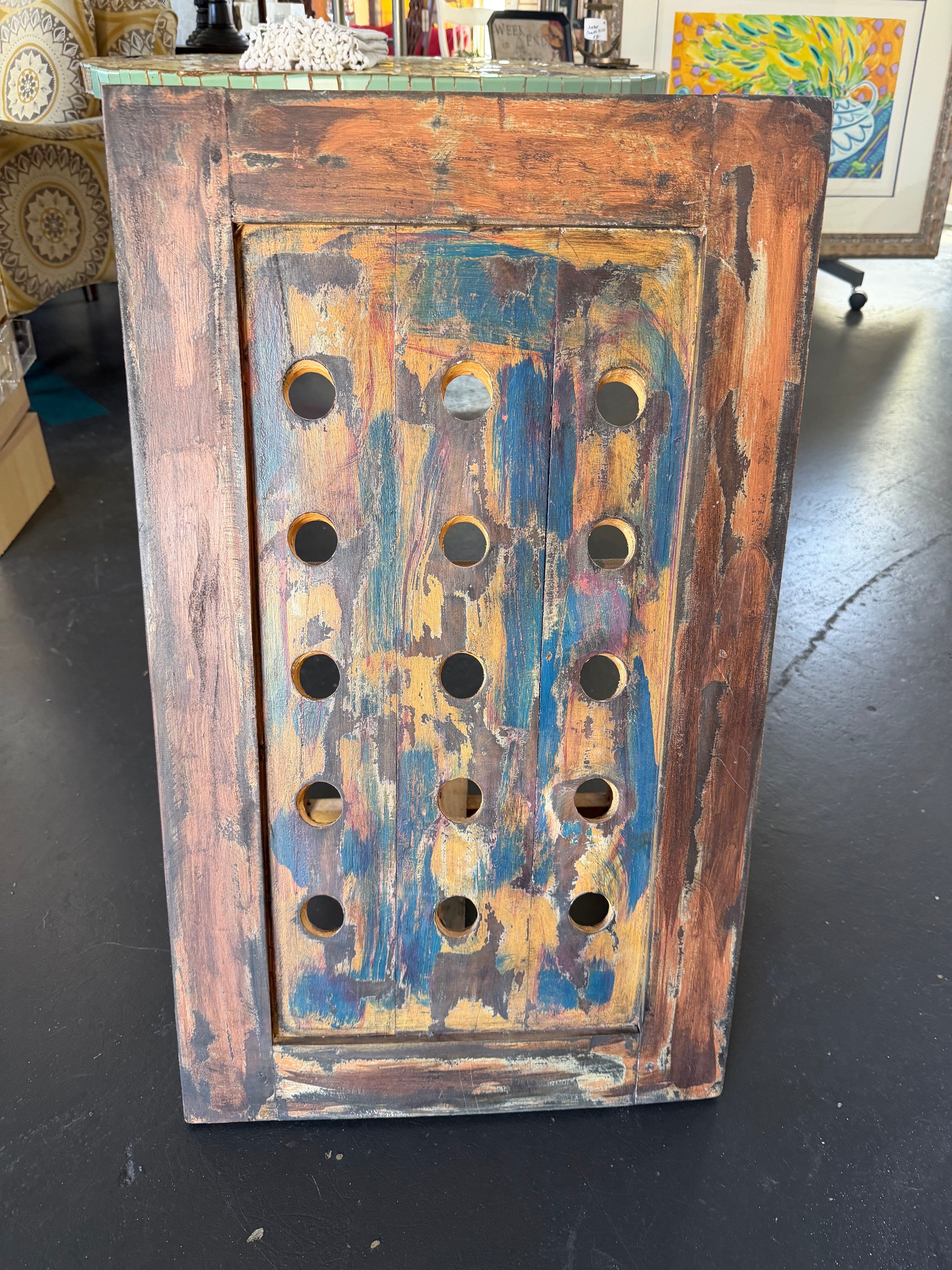 Recycled Wood Wine Stand