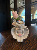 Vintage white porcelain cherub