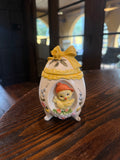 Vintage Lefton Easter egg trinket box