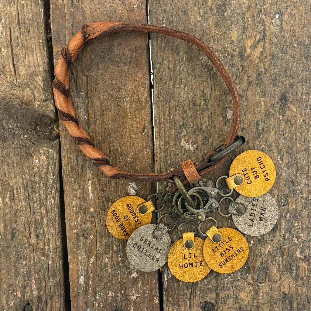 Leather Dog Charms - Set of 40