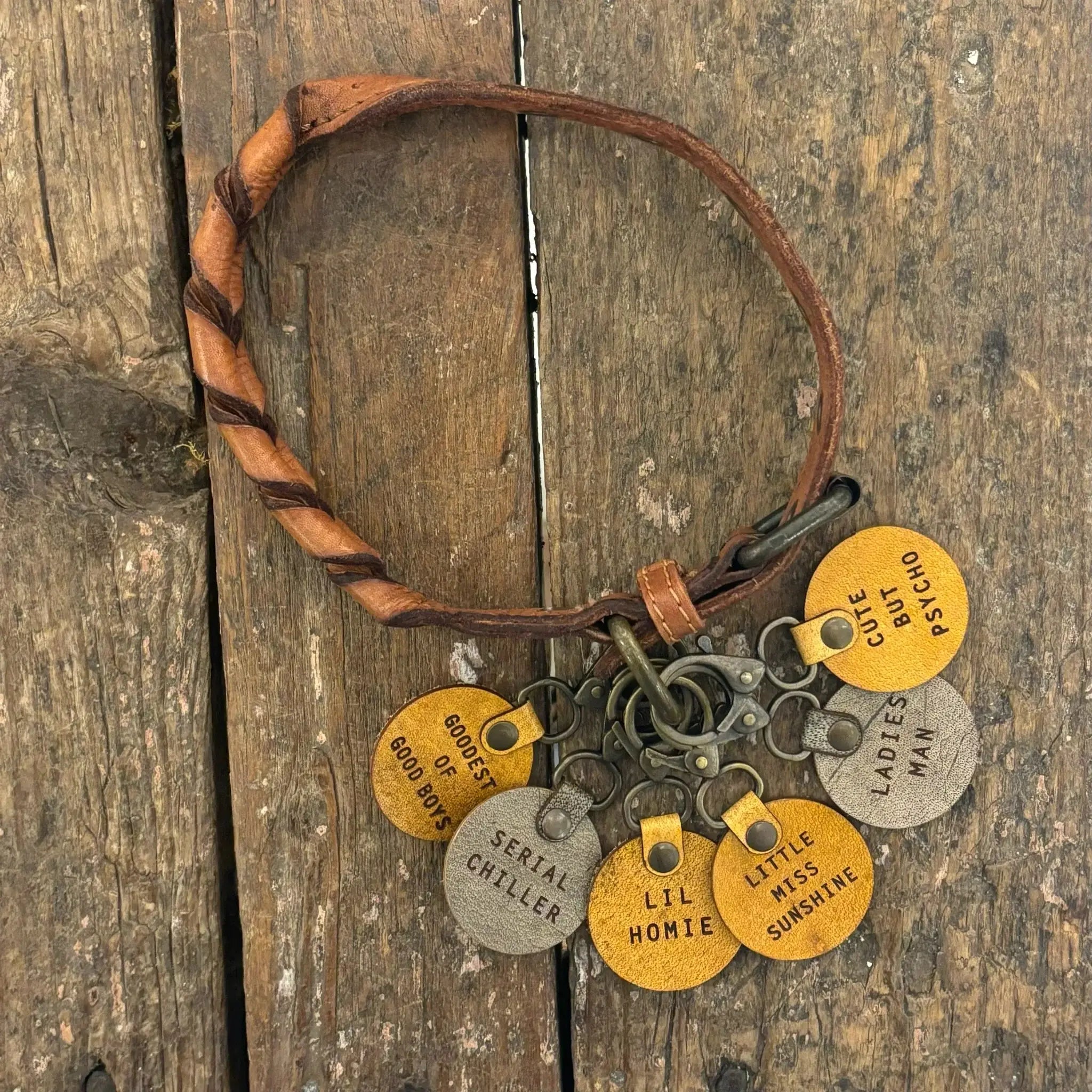 Leather Dog Charms - Set of 40