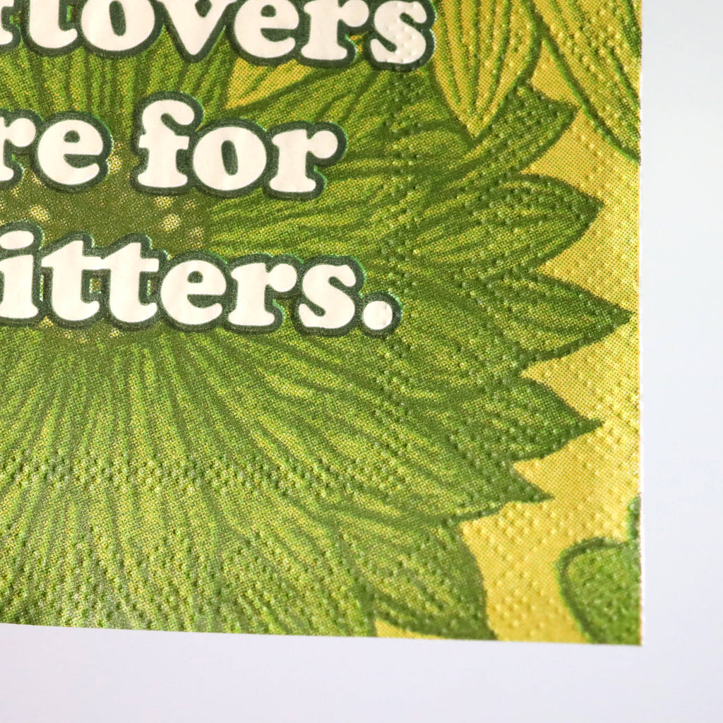 Leftovers Are for Quitters - Funny Retro Cocktail Napkins