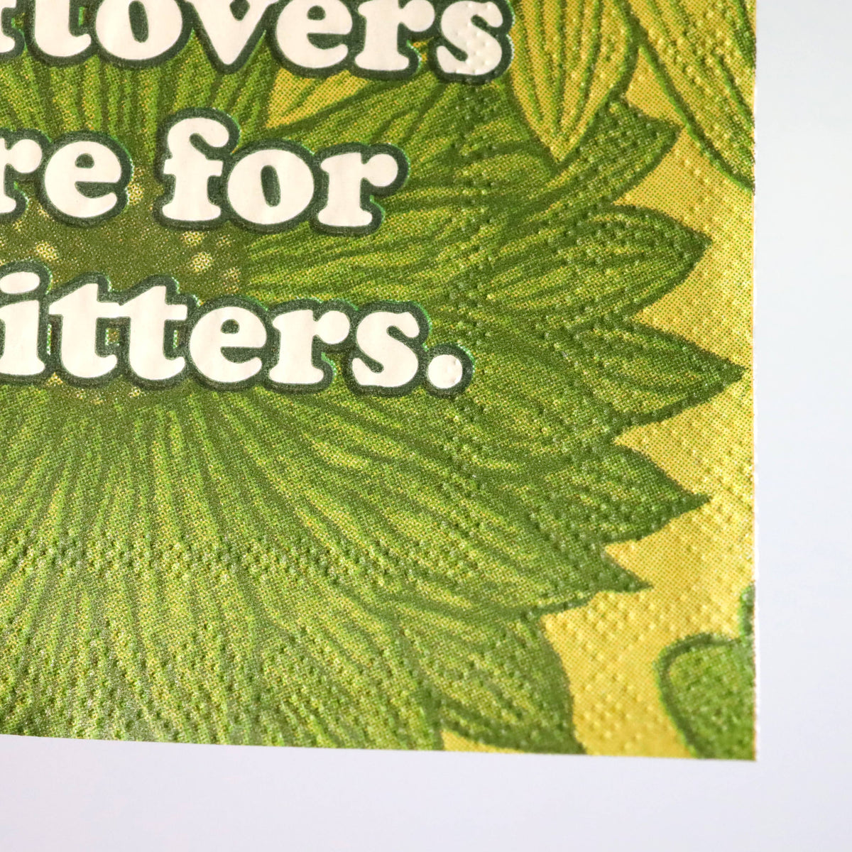 Leftovers Are for Quitters - Funny Retro Cocktail Napkins