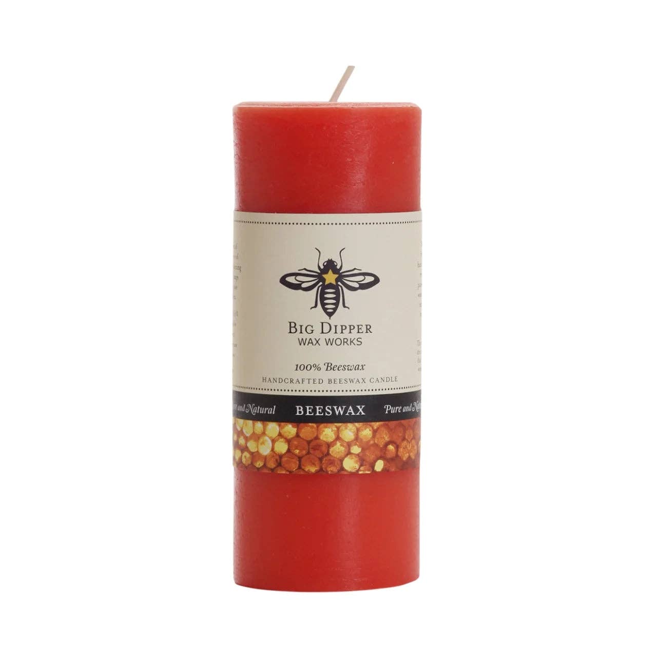 Pillar Candles – 100% Pure Beeswax – Multiple Sizes & Colors: Small (2" x 4.75") / Pumpkin