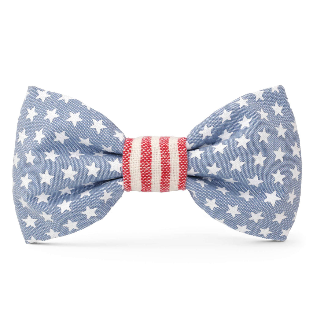 Stars and Stripes Summer Dog Bow Tie: Standard